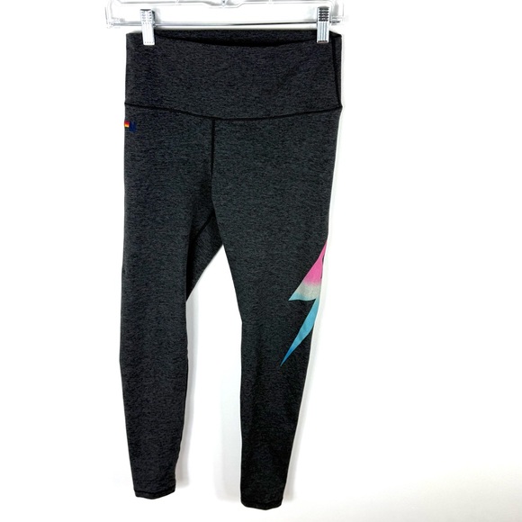 Aviator Nation Lightning Bolt Leggings Size Medium - Picture 2 of 6